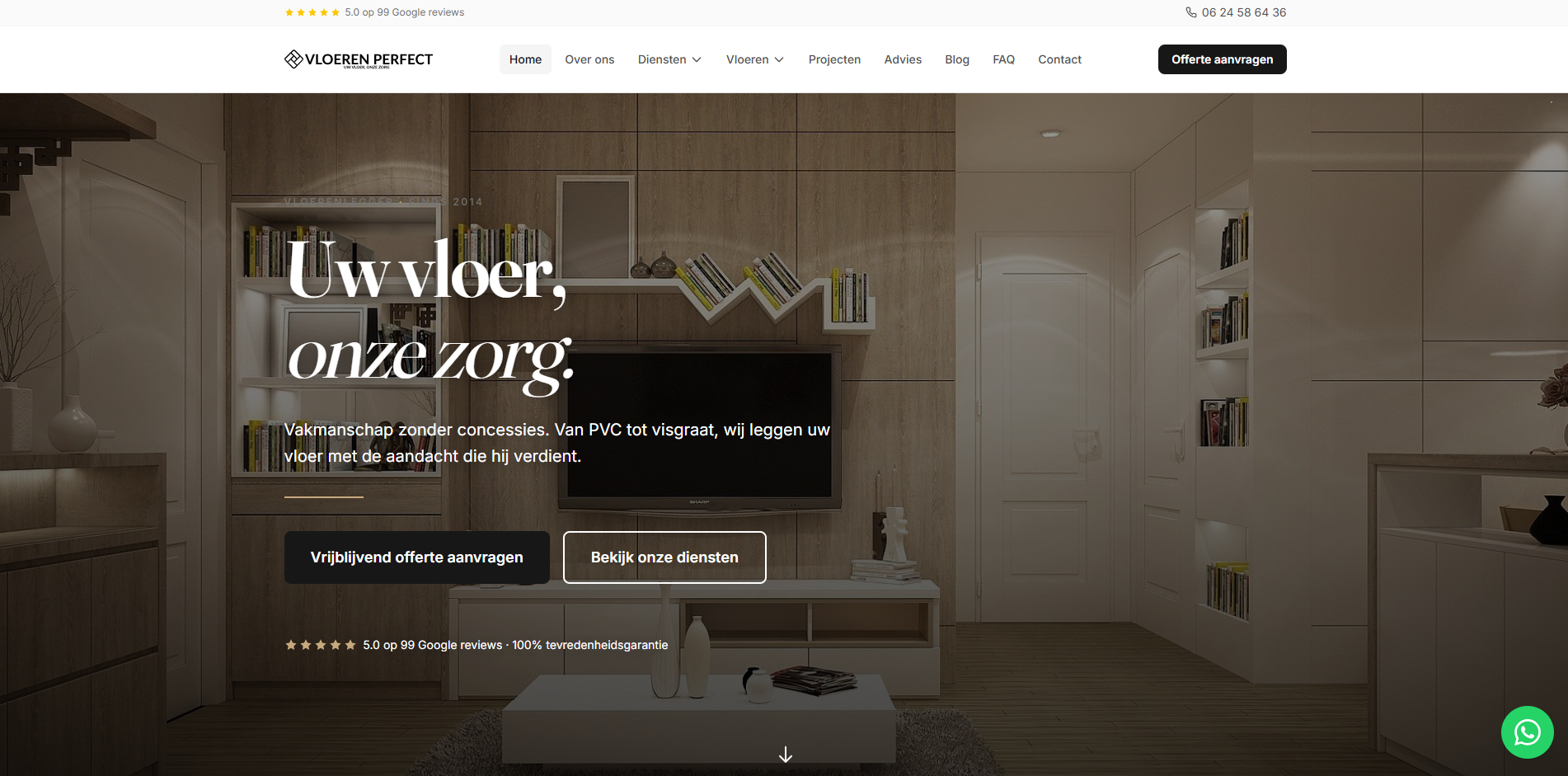 Vloeren Perfect | Van verouderde WordPress-site naar conversiegerichte maatwerkwebsite